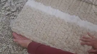 How to finish your Chunky Knit Blanket with a straight edge. (Casting off/finishing a blanket)