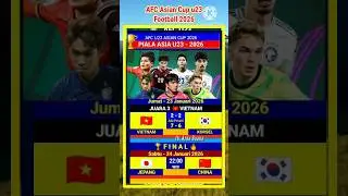 Hasil Piala Asia AFC Asian cup u23 Vietnam juara 3 usai kalahkan korea selatan #sepakbola