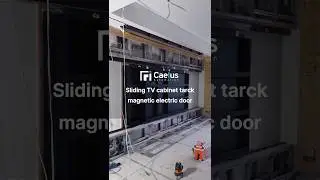 Magnetic suspension automatic door, sliding TV cabinet, TV hidden when closed #door #slidingdoor