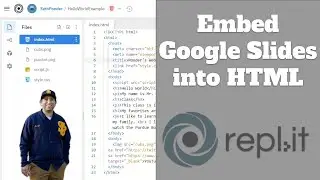 Embedding Google Slides into HTML on Repl it