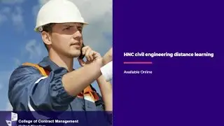 HNC civil engineering distance learning