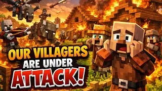 Our villigars are under Attack!!! #minecraft #pilliger #minecraftsurvivalseriesepisode1 #discover 