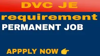 DVC JE recruitment  2023 ( PSU) junior engineer/permanent job/No interview
