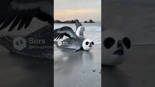 Panda bird sea leopard hybrid