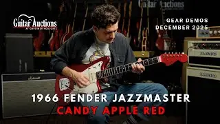 1966 Fender Jazzmaster Candy Apple Red | December 2025 Gear Demo | Guitar Auctions at GH