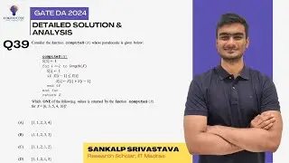 Вопрос № 39 | GATE DA 2024 | Подробное решение