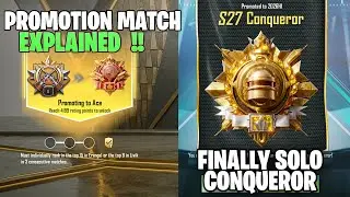 SOLO CONQUEROR PROMOTION MATCH EXPLAINED😍 FINALLY REACHED SOLO CONQUEROR ✅CROWN TO ACE PROMOTION 