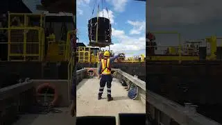 Offshore construction operations involve the loading of substantial metal components.
