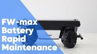 FW-max mobile robot chassis efficient and rapid battery maintenance tutorial demonstration.