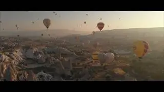 Flight in Turkey on the drones, Mavic Air. Fly through the rocks in the Cappadocia.