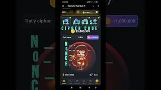 12 August cipher code 😘 #hamsterkombat #gameplay #ciphercodes #hamsterminigame #12august