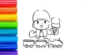 Colourful pocoyo drawing🥰 | easy pocoyo drawing | drawing for kids | step by step pocoyo