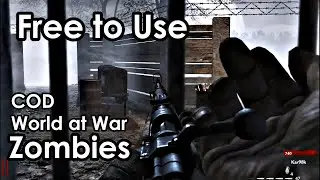 COD World At War Zombie | No Copyright Gameplay | Free to Use | No Copyright Gameplay Stock Video