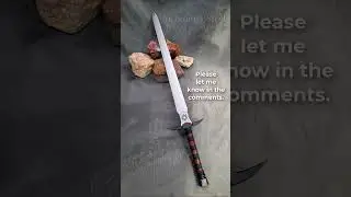 Custom, Sun Engraved, Horned Longsword