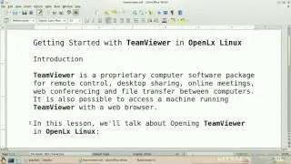 Getting Started With TeamViewer  in OpenLx Linux