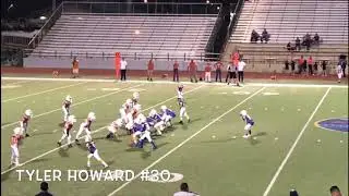 2019 Tyler Howard #30. BAYFL Laredo Oilers Football