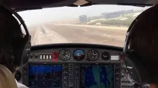 DA-42NG Landing at Al Bateen Executive Airport  - Cross Wind