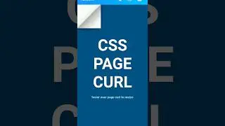 how to make css page curl using html css #coding
