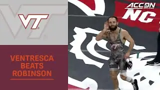 Virginia Tech's Eddie Ventresca Takes Down NC State's Vincent Robinson