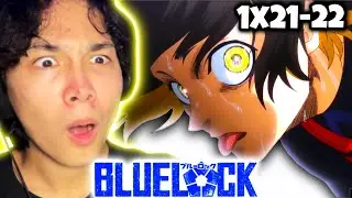 Reacting to BLUE LOCK as a Lifetime Athlete! (1x21-22) | FIRST TIME REACTION