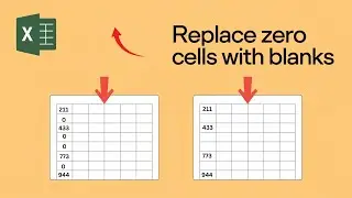 How to replace 0 with blank cells Excel