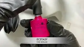 CND Premium Israel : מריחת לק ג׳ל היפואלרגני CND Shellac Ecstasy בצבע ורוד מטאלי אטום