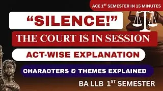 Exam Aane Wala Hai 😭📚 Aur Kuch Nahi Padha | Silence! The Court Is in Session | 15 Mins 🔥 | CU BA LLB