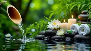 Beautiful Relaxing Music 🌿 Bamboo Water Sounds, Deep Sleep Music, Calming Music Relax Mind and Body