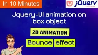 coding jquery UI animation bounce effect on box object | jquery bounce-effect |animate| jqueryUI