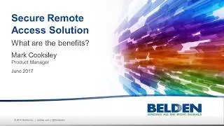 Benefits of Hirschmann Secure Remote Access Solution