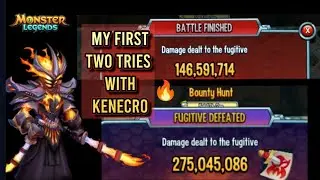 TRYING OUT KENECRO, I get INSANE Damage!!  Bounty Hunt - Quarter Billion + (Monster Legends) #Gaming
