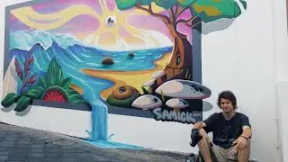 Art Vlog - Painting Graffiti murals In Bali, Indonesia