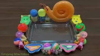 Mixing Clay and Glitter into Clear Slime !!! SlimeSmoothie Satisfying Slime Videos 1865