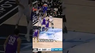 Anthony Edwards Through the Lane One-Handed Slam!🏀💪 #nba #basketball