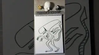 Perfect organism &mdash; #art #drawing #alien #horror #monster #funny #spa #relaxing #xenomorph #fyp