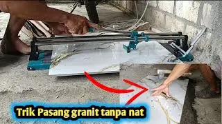CARA PASANG GRANIT TANPA NAT LEBIH CEPAT DAN RAPI#trending #viralvideo #interiordesign 
