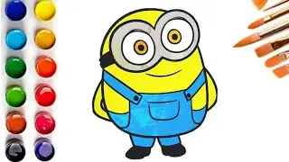 Colouring Minions Step by Step 🎨 | Easy Minions Colouring for Kids | Kids Drawing Video
