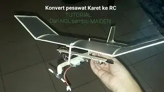 tutorial convert Penny rubber band plane to Penny RC plane from zero (i speak in indonesia)