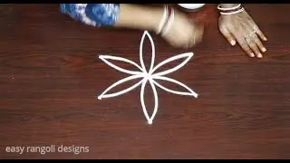 Latest Friday rangoli🌺Easy Shanku kolam designs with 3 dots🌺Daily muggulu