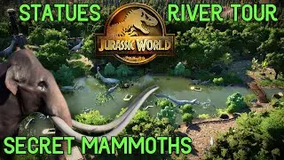 DINOSAUR STATUE RIVER ADVENTURE + SECRET MAMMOTHS - Jurassic World Evolution 2 Modded Town Park
