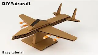 Как сделать картонный самолёт✈️ | Самолёт из картона своими руками | Школьный проект #carboardair...