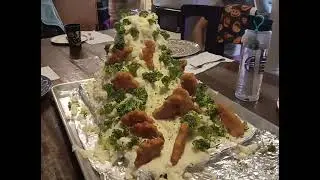 Making of a Mashed Potatoe Volcano