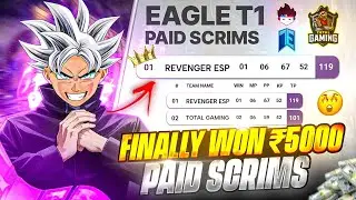 OMG🤯!! Finally Won My 5000₹ Esport Paid Scrims Tournament 🔥 || T1 Intense Lobby - Garena Free Fire 💀