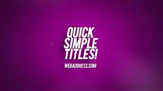 Quick and Simple Title Reveal | Clean MOGRT Template for Fast and Professional Title Animations
