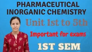 Pharmaceutical inorganic chemistry 1 semester mcq | B pharmacy 1st semester | Perfect pharmacy