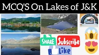Top  MCQ's on lakes of jammu and kashmir #beginnersclasses #lakes #jammukashmir #jkssb #vlw