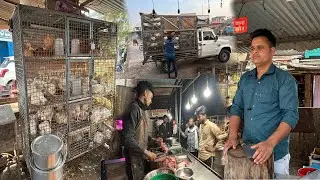 मुर्गा के दुकान दारी के बारे में सोच  सोच कर दिमाग ख़राब हो रहा है chicken cutting vlogs video daily