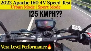 2022 Apache 160 4V Ride Modes Top Speed - Vera Level Performance🔥