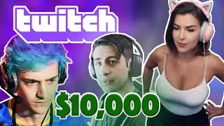 TWITCH STREAMERS GETTING BIG DONATIONS... $10,000 (Ninja, Shroud)