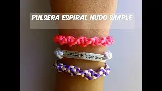 cómo hacer una PULSERA ESPIRAL con NUDOS MACRAME fácil y rápida.